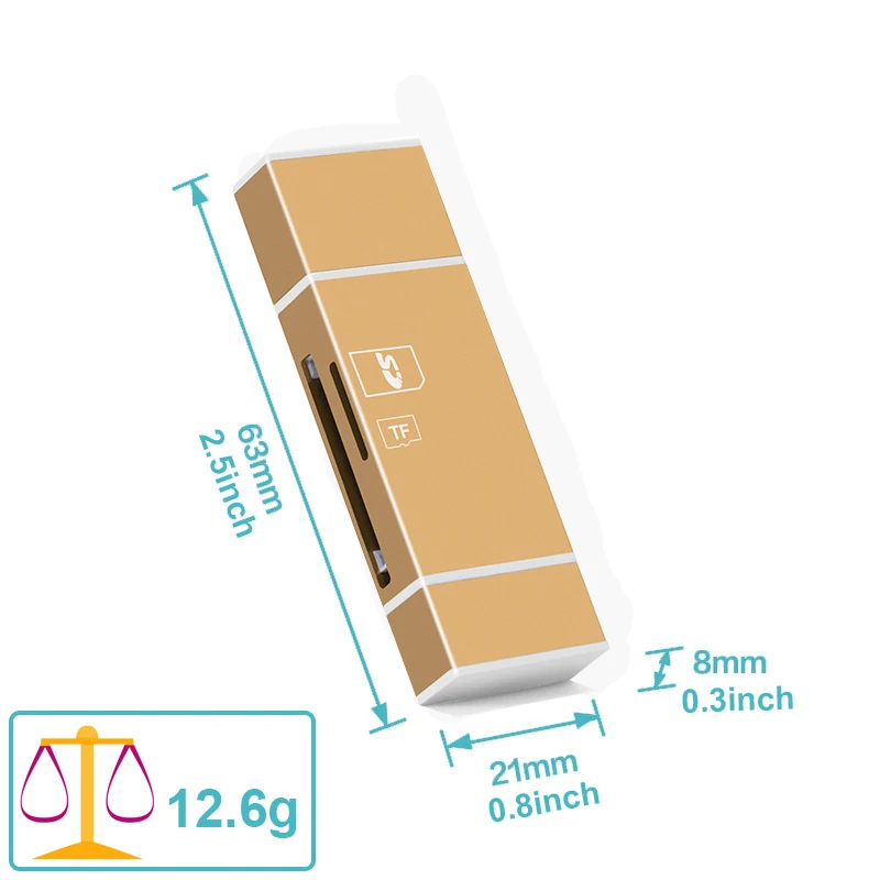 Ingelon micro sd Золотой считыватель карт памяти usb Microsd Компьютерные аксессуары TF адаптер otg адаптер для iphone 6 5 ipad ipod Mac