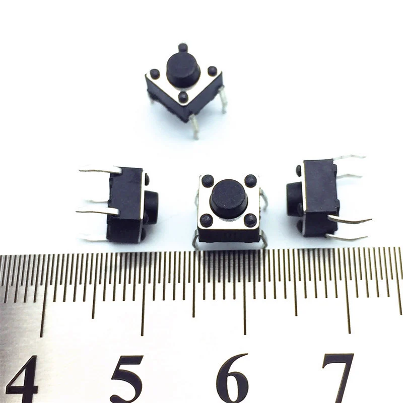 Interruptor t&aacute;ctil de alta temperatura, 1000 unidades, 6x6x5 Mm, 4 pines, Dip-micro-2