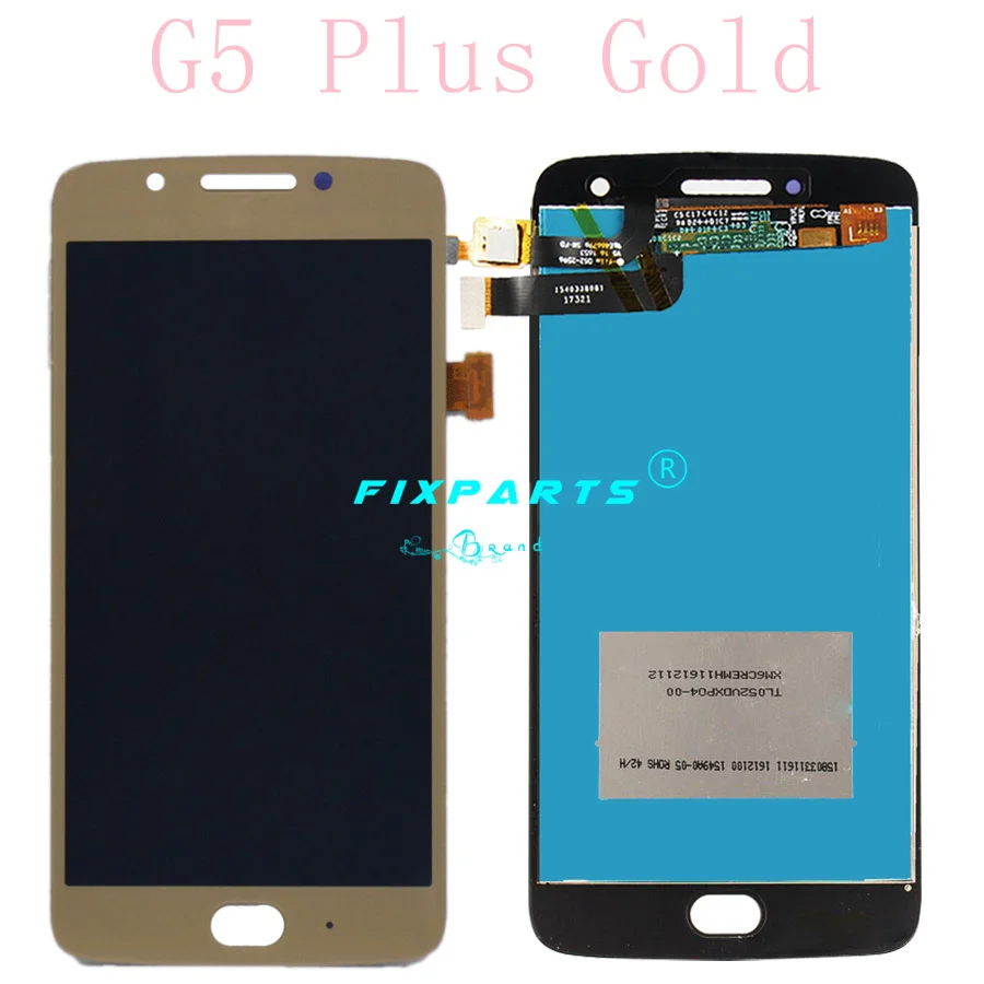 5," G5 Plus lcd для Motorola MOTO G5 дисплей G5 Plus lcd XT1685 сенсорный экран дигитайзер XT1670 lcd Замена G5 Plus lcd - Цвет: Gold G5 Plus
