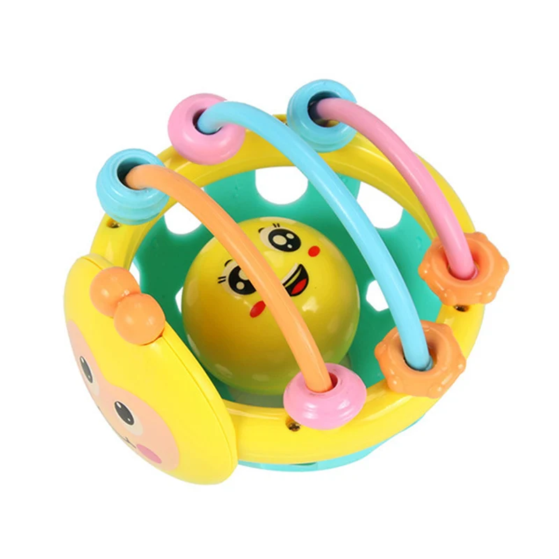 Hot Selling 1 Pcs Children Baby Soft Cartoon Bee Hand Rattle Kids Bell Ball Teether Early Educational Toys | Игрушки и хобби