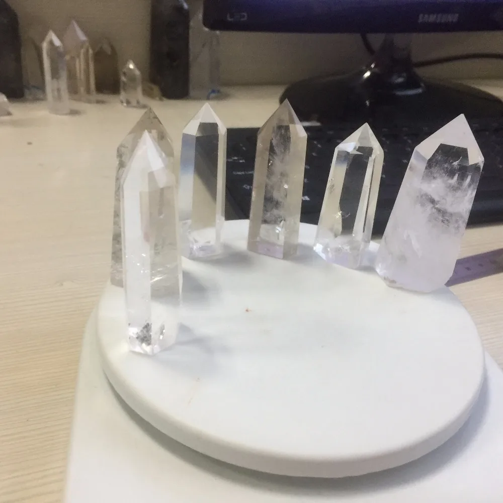 6 шт. в партии натуральные камни для рейки и минералов прозрачный кварцевый