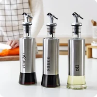stainless steel glass oil pot leakproof oil bottle home gadgets bottles for oil and vinegar