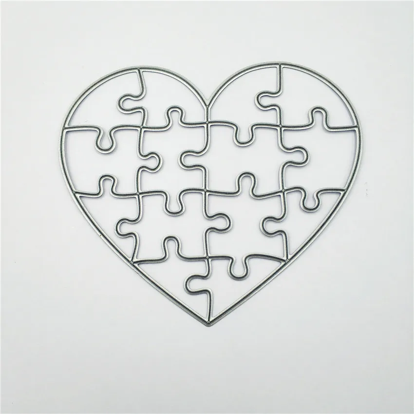 Высекальная штампованная высечка любовь пазл металлические изделия бумага