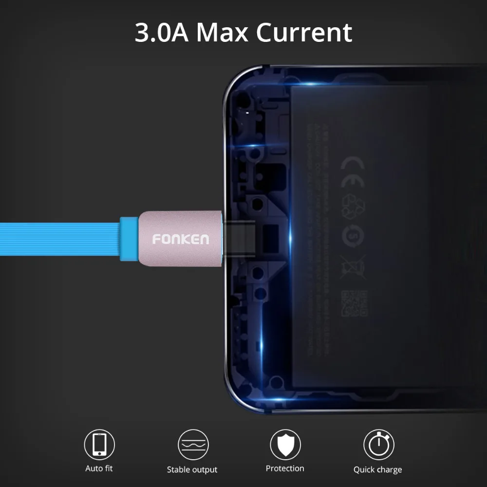 FONKEN Micro usb кабель светодиодный Напряжение Ток ток цифровой индикатор mini USB провода