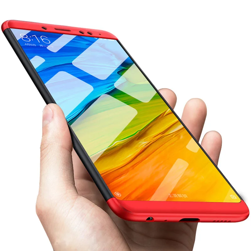 360 Shockproof For Xiaomi Redmi Note 7 6 5 Pro Ultra Thin 3 in 1 Full Protection Matte Hard PC Case Cover |