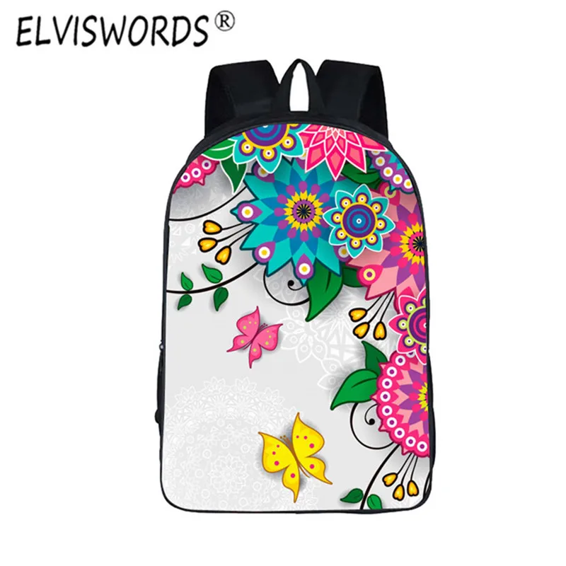 Elviswords 3D Цветочный принт дети Школьные ранцы для Обувь девочек подростков
