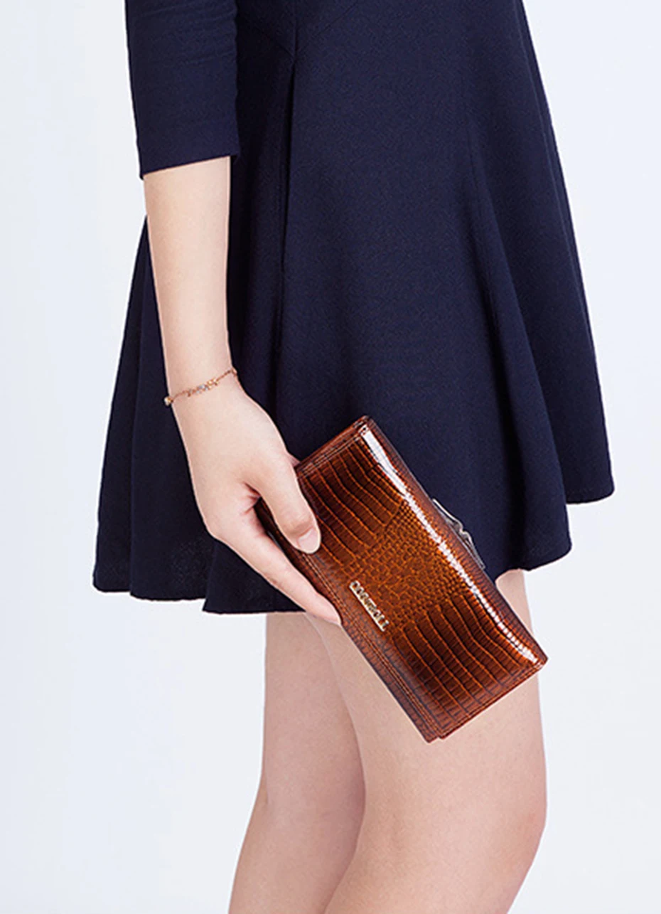 Women Wallets Genuine Leather Wallet Female Purse Long Coin Purses Card Holder Hasp Fashion Wallets And Purses Crocodile Pattern