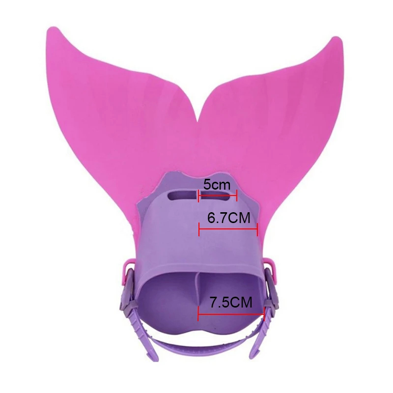 Ласты для плавания детские с хвостом Моноласты русалочкой дайвинга и