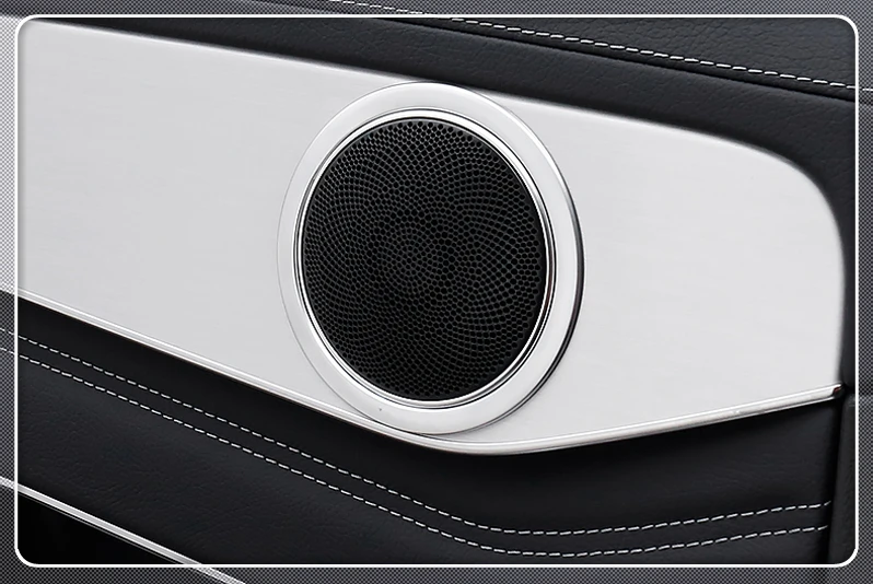 For Mercedes-Benz C-Class W205 / GLC X253 2015-2019 Interior Car Door Speaker Cover Trim 6pcs ABS Matte Auto Accessories | Автомобили и