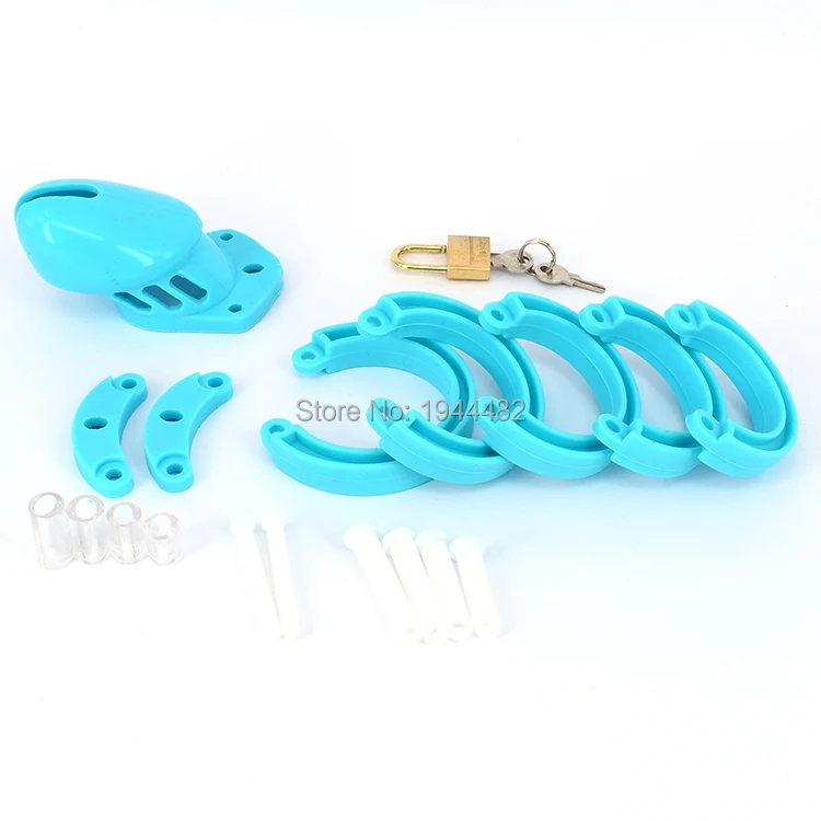 Секс игрушки синий мягкий силиконовый Пояс верности для мужчин клетка на член