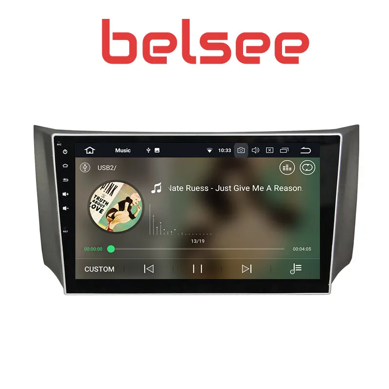 Автомагнитола Belsee 10 1 дюйма IPS экран стерео для Nissan Sylphy B17 Sentra 2012-2015 Android 8 0