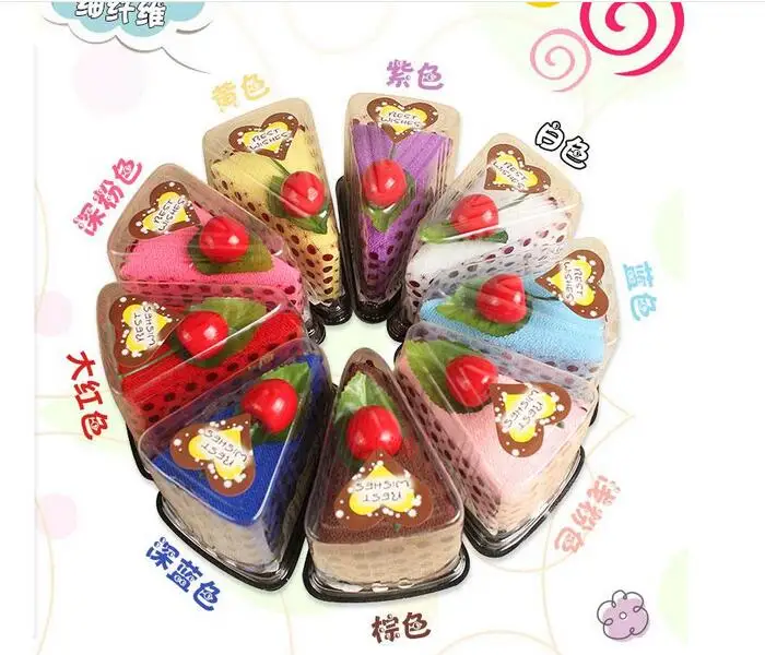 

30 PCS/lot! Creative Fashionable Durable Household Sandwich Shape Cake Ornament Towel 30cm*30cm