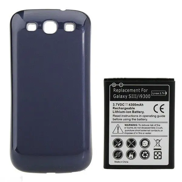 Ciszean 5 шт./лот 4300 мАч удлиненный аккумулятор + задняя крышка для Samsung Galaxy S3 III S 3 i9300