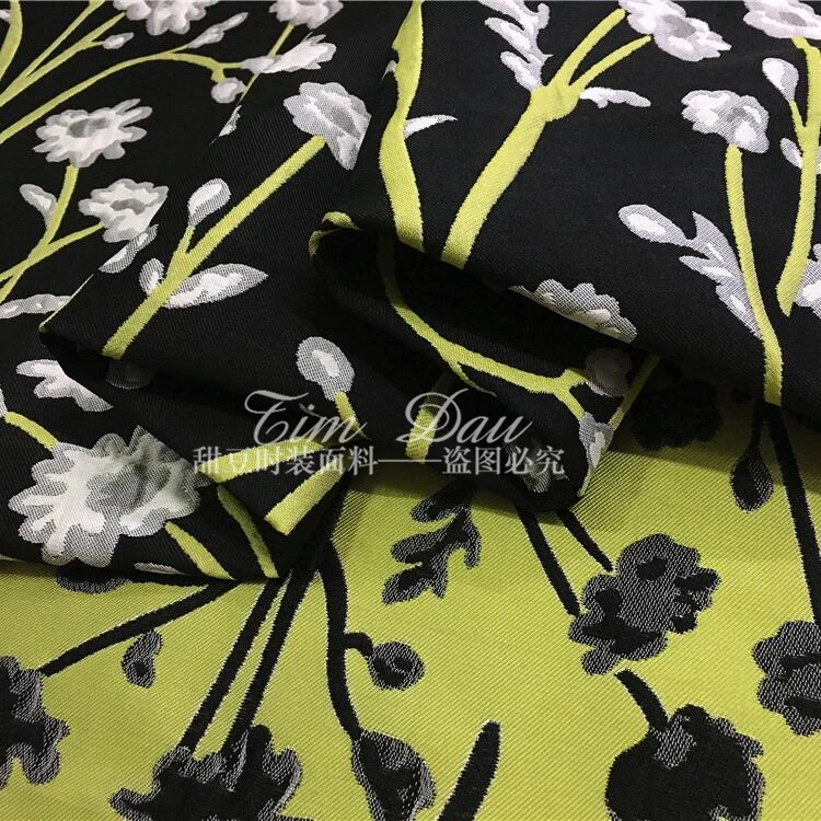 Четкая Мода из жаккардовой ПАРЧИ ЖАККАРД с цветами ткань окрашенная пальто