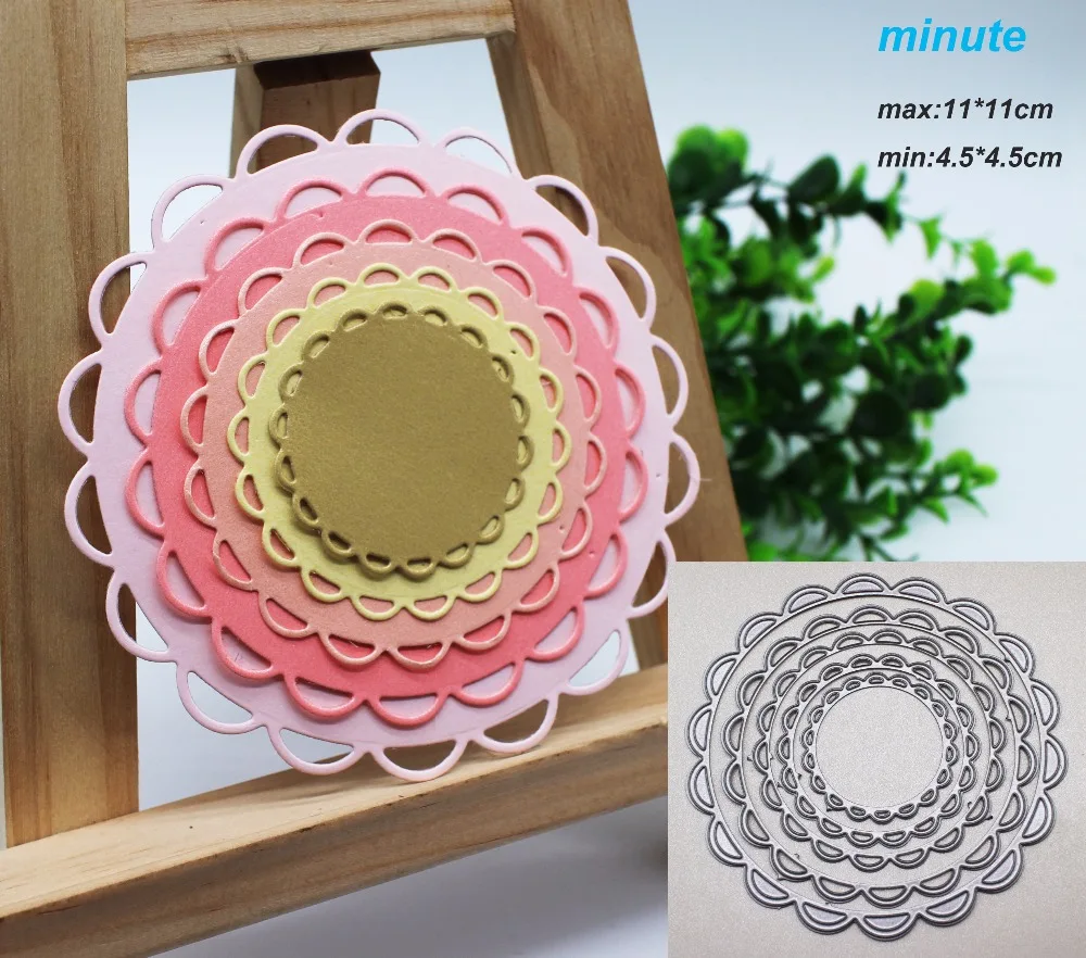 5 шт. 11*11 см цветок Doily металлические Вырубные формы Вырубные штампы для DIY скрапбукинга фотоальбом трафареты с тиснением бумажные карты