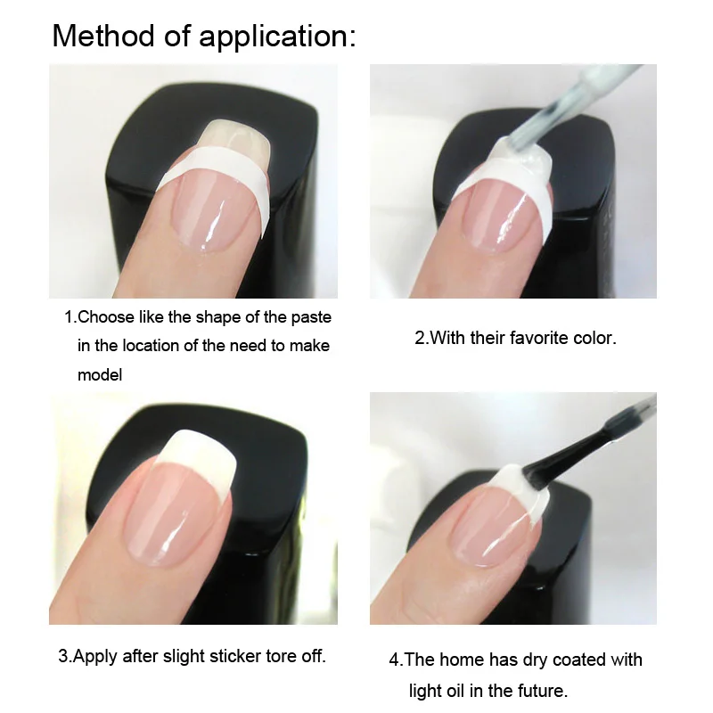 5 шт./лот наклейки для французского дизайна ногтей маникюрные наконечники форма