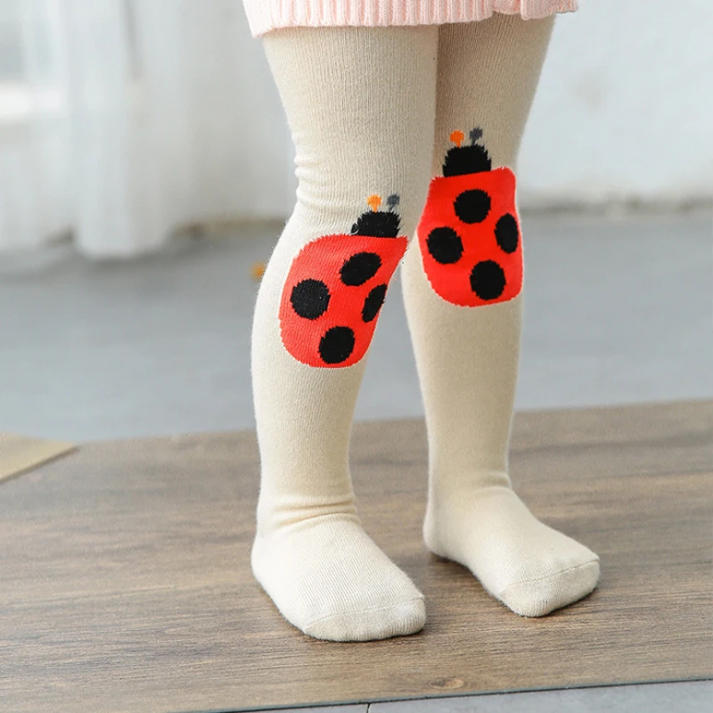 Детские колготки для девочек и мальчиков с мультяшным рисунком новорожденных