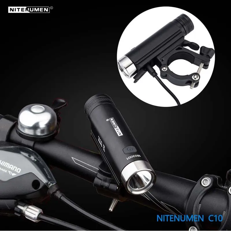 NITENUMEN X1S 1xcree XM-L2 850 люмен 3-Mode USB Перезаряжаемый светодиодный фонарик для велосипеда(1x18650