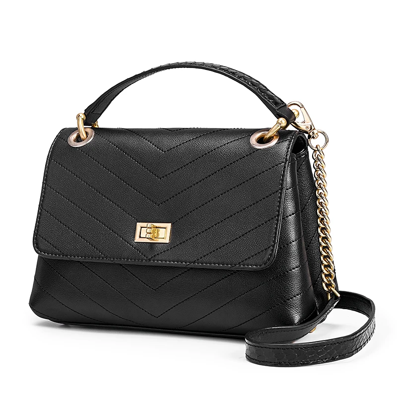 Кожаная женская сумка с v-образным вырезом дизайнерская Высококачественная на