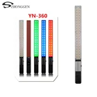 Ручной светодиодный светильник Yongnuo YN360 для видео, профессиональный светодиодный светильник 3200K-5500K RGB, полноцветный, 39,5 см