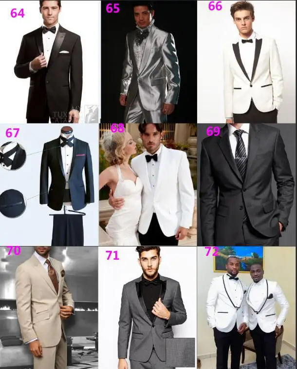 Изготовленный на заказ мужской костюм Классические черные мужские костюмы