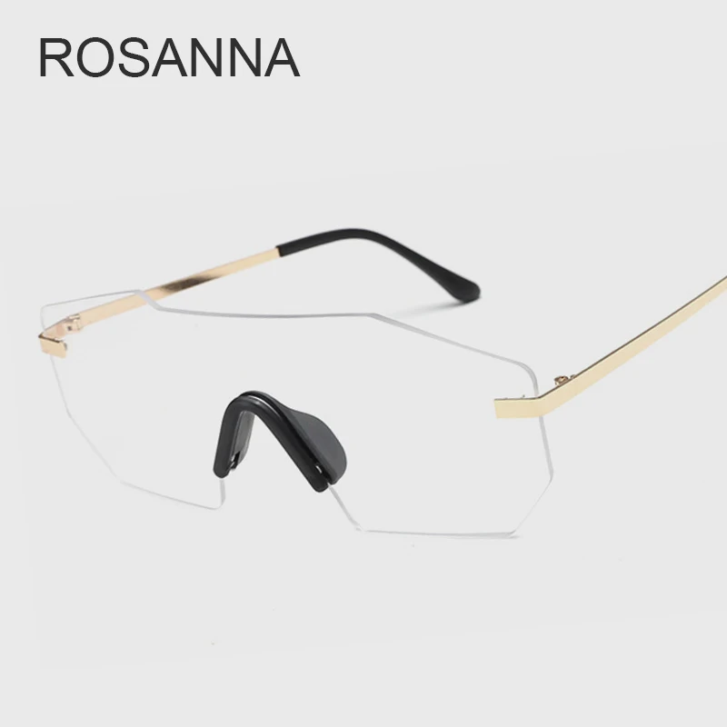 Женские винтажные солнцезащитные очки ROSANNA цветные без оправы в стиле ретро
