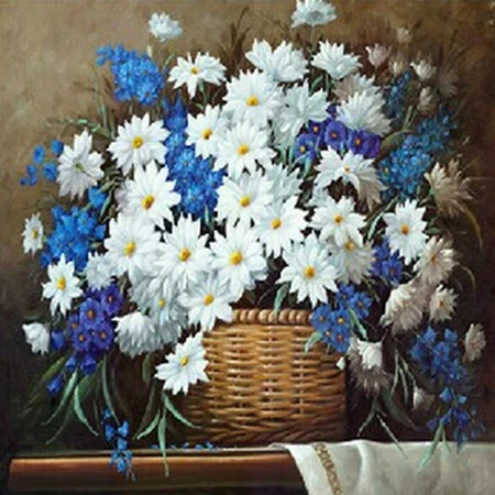 Алмаз вышивка украшения 5D картина вышитая бисером цветы ваза мозаика живопись