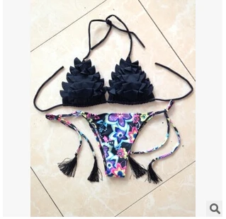 Europe and the United States new bikini candy color bind sexy lady fission swimsuit |