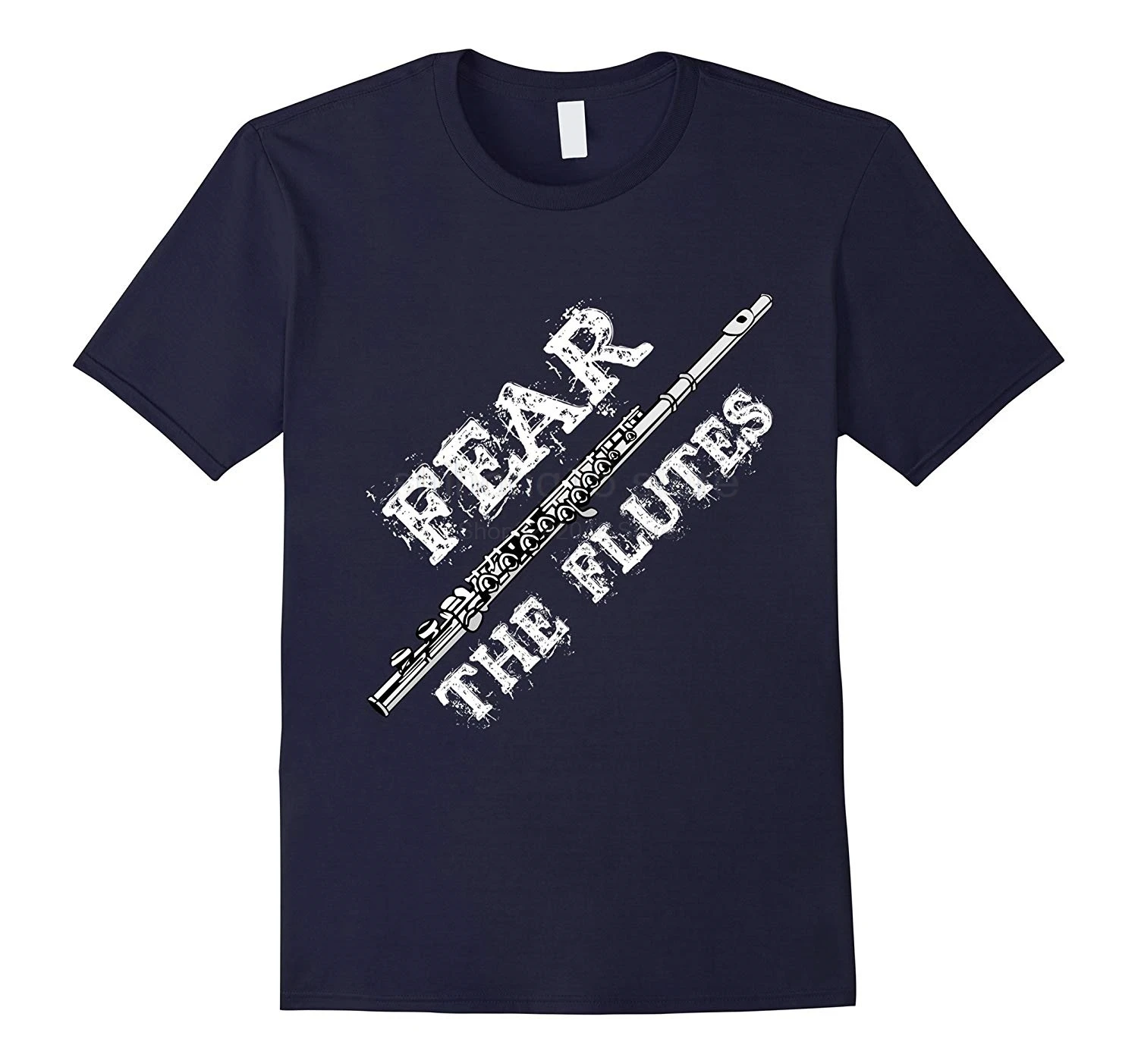 Музыка флейты Подарочная рубашка Fear The Flutes Marching Band Tee летняя модная мужская