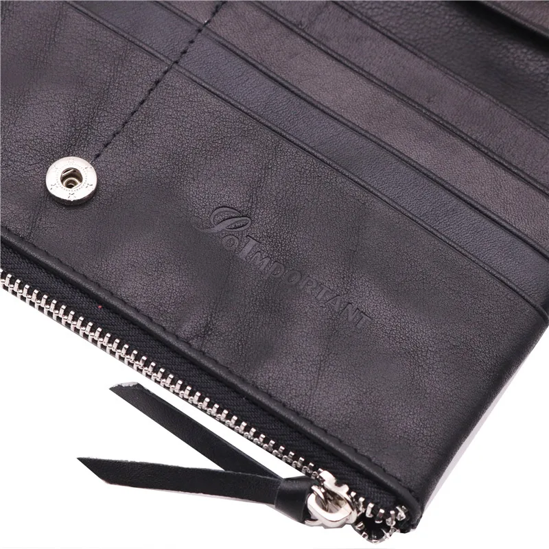 

New Luxury Brand Genuine Cowhide Leather Men Wallets Portomonee Vintage Walet Male Wallet Men Long Clutch With Coin Purse Pocket