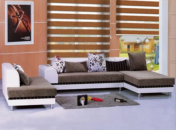 Сделанные на заказ затемняющие двухслойные роликовые жалюзи зебры коричневые