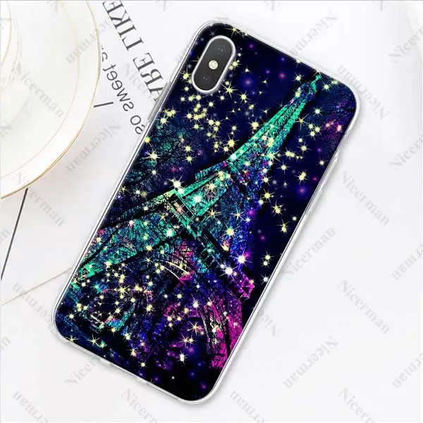 12 Для Apple iPhone 11 Pro Max 8 7 6s Plus SE 5S X XR XS силиконовый прозрачный чехол Модный чехол с Эйфелевой башней - Цвет: 12