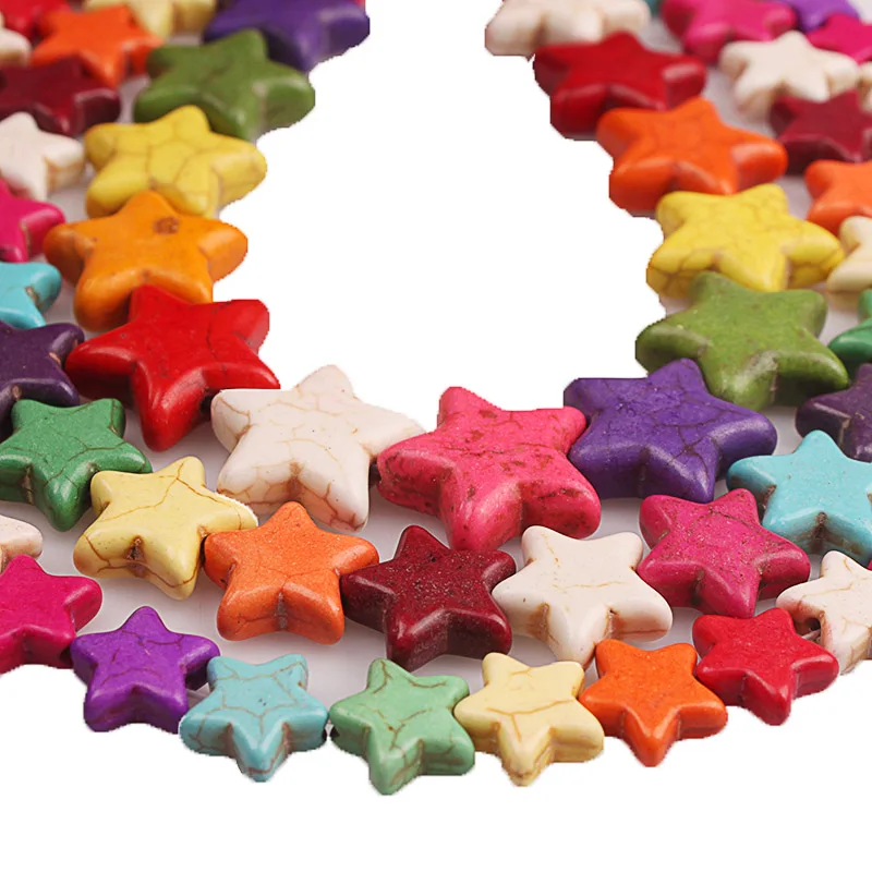 Разноцветные звездные бусины-разделители в форме пентаграммы для изготовления