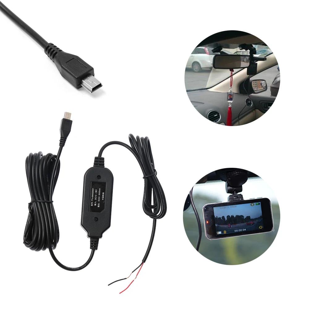 1 шт. Универсальный Автомобильный DC 12 В до 5 В микро/мини USB зарядное устройство gps планшет рекордер камера зарядный комплект DVR Внутренний порт кабель конвертер