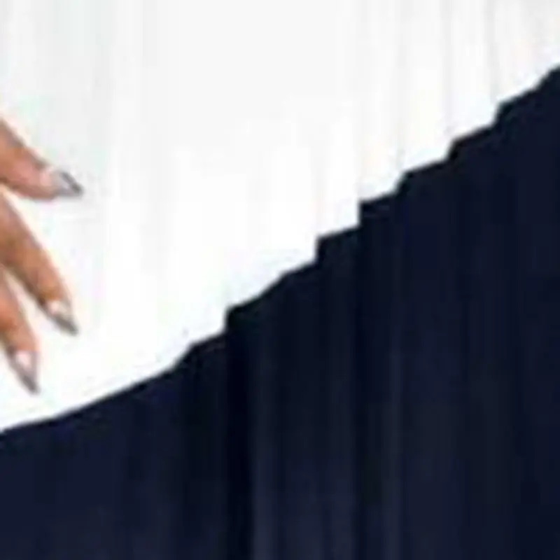 Модное Плиссированное Африканское Платье с принтом женское синее элегантное