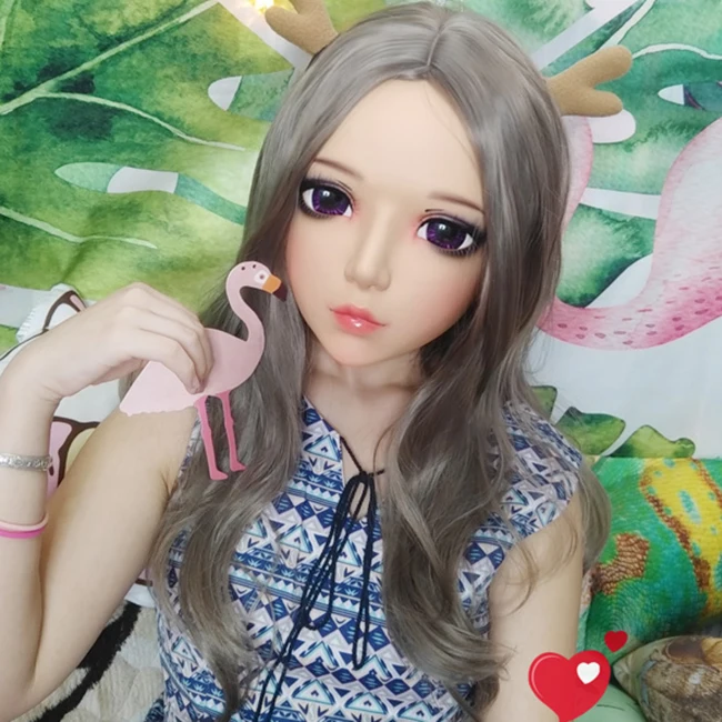 (Yan 07) Женская милая полимерная полуголовная маска кигуруми с глазками BJD Косплей