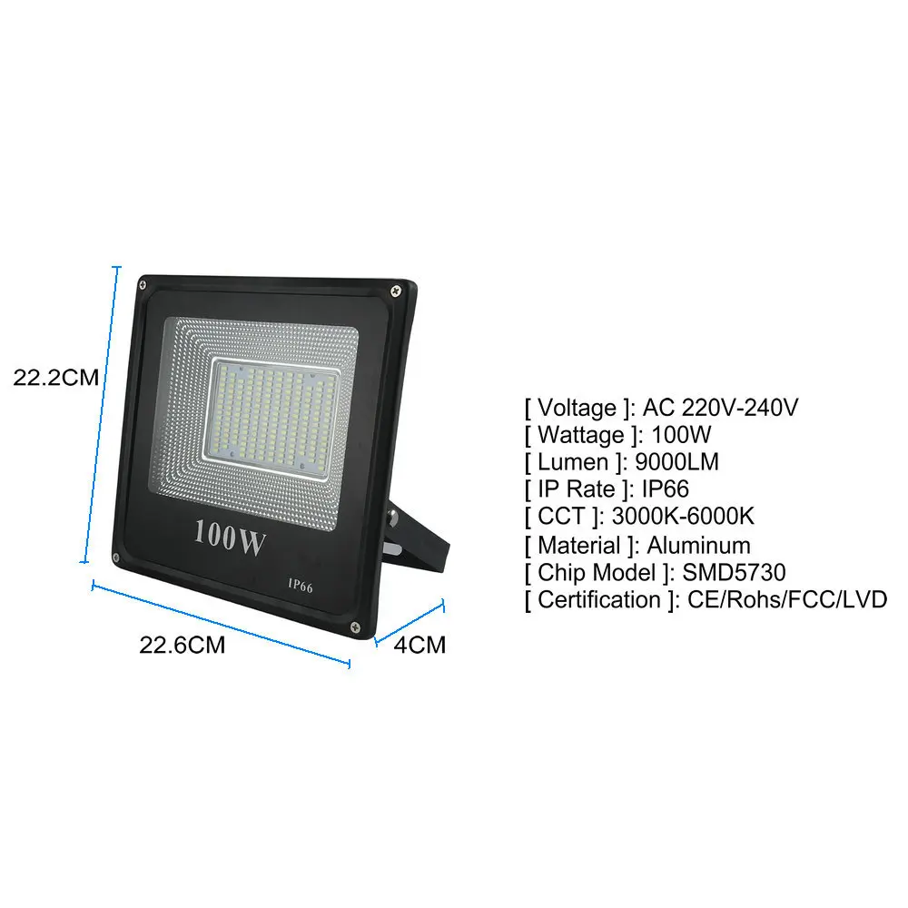 BUYBAY 50w 100w Светодиодный прожектор светильник 220V 240V 30 Вт 200 Вт напольный светильник ing проектор лампа с отражателем светодиодный 50 Вт внешний точечный светодиодный exterieur