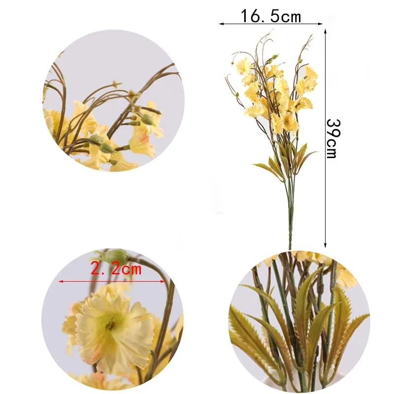 30 головок 1 букет искусственные цветы шелк Свадебный декор имитация для дома сада