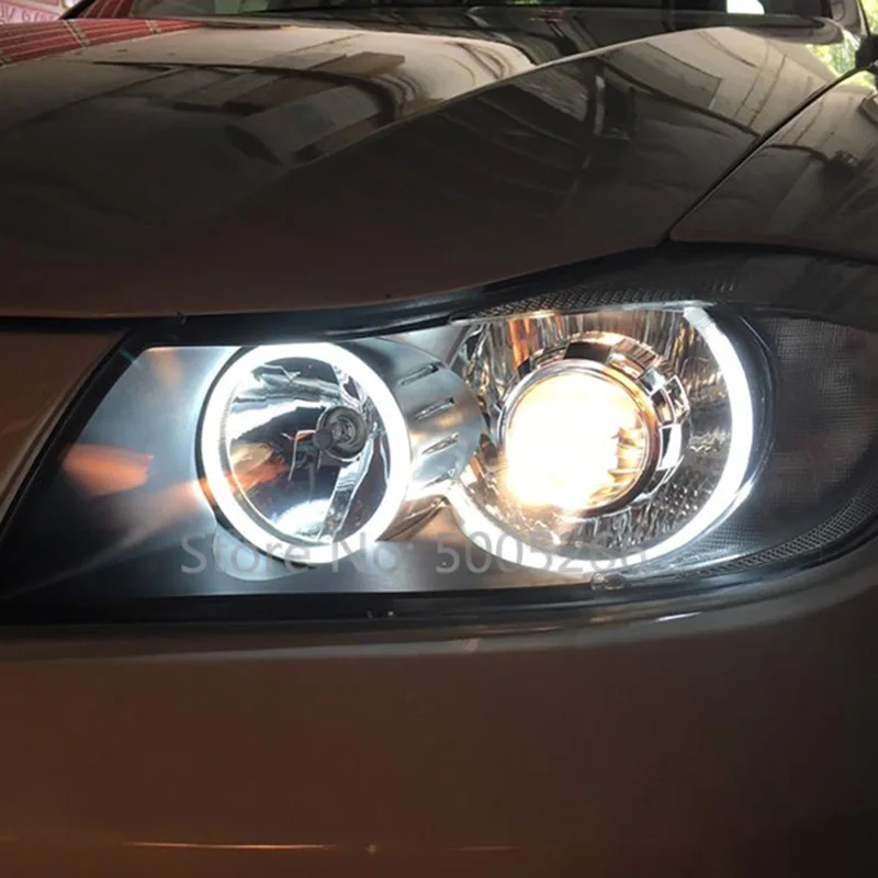 2x (106 мм + 131 мм) Автомобильные хлопковые фары Halo Ring LED Angel Eyes для BMW E90 3 серии (2006 2011)