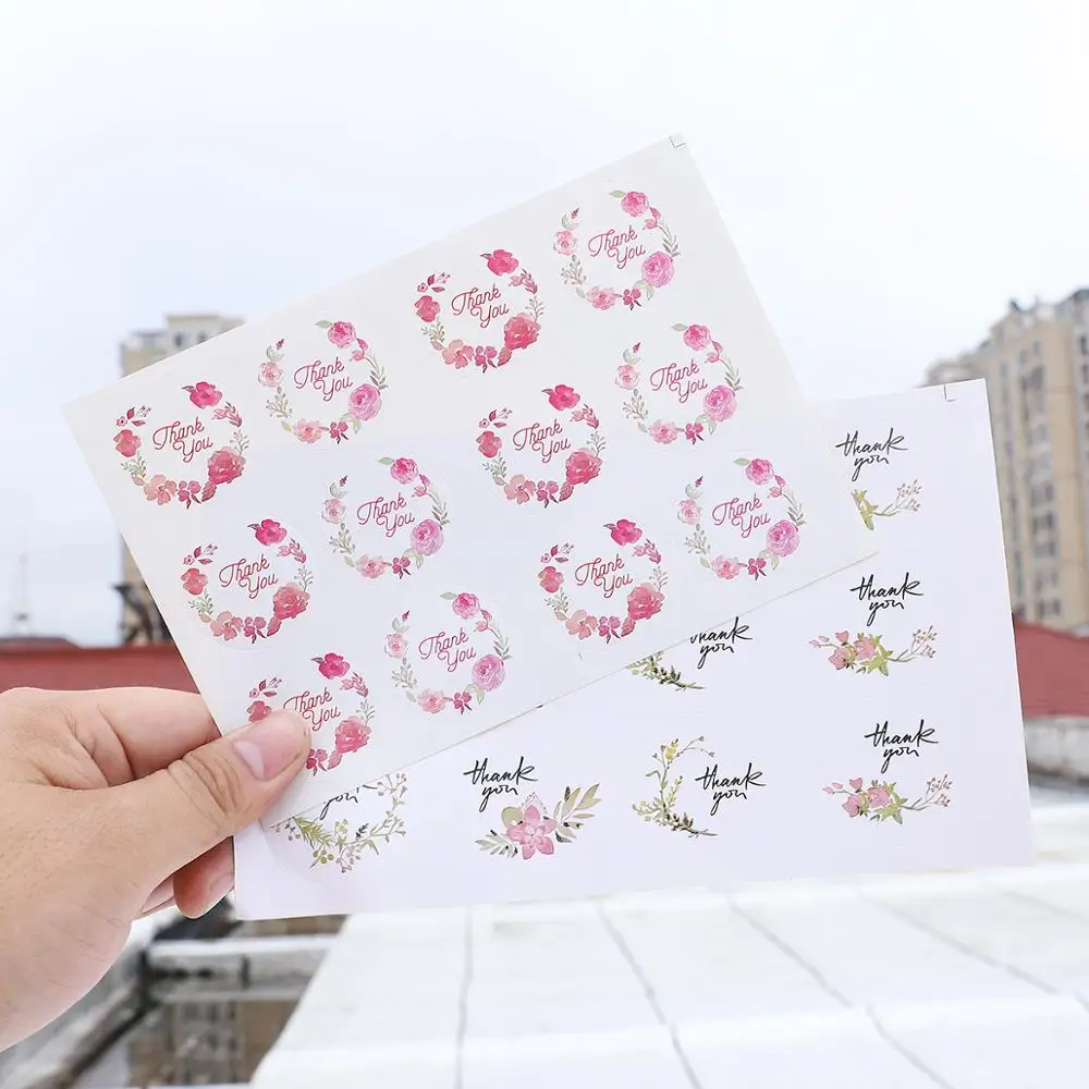 60 120 шт. самоклеющиеся клейкие наклейки с крафт этикеткой DIY Ручная работа