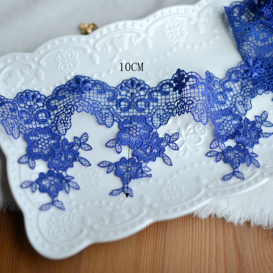 2 м/лот 10 см королевское синее/коричневое сделай сам домашний садовый кружевной