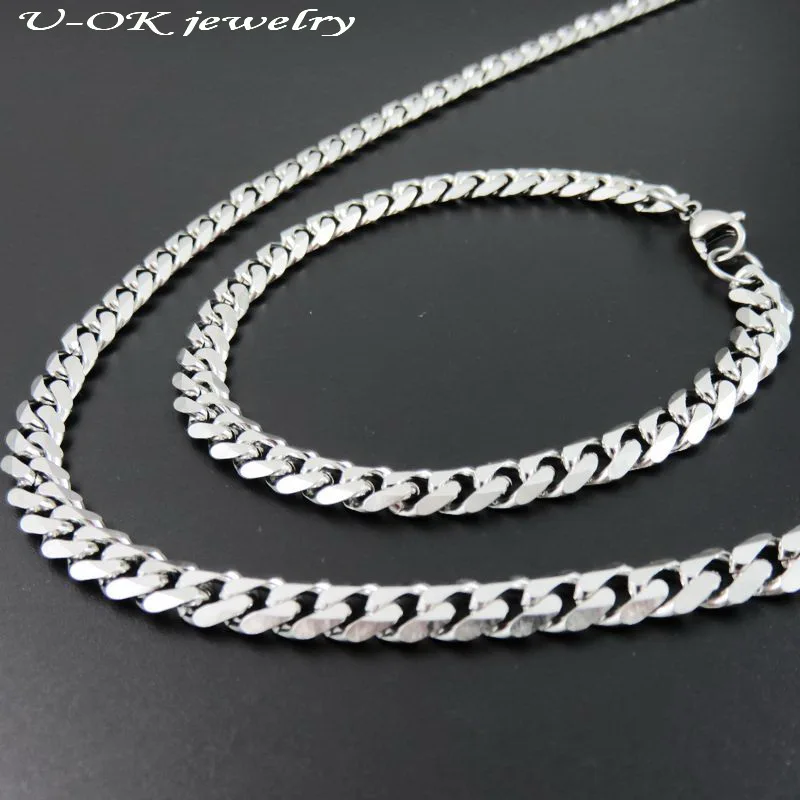 Ожерелье цепочка из нержавеющей стали 316l 7 5 мм 20 см 22 24 50/60/70/90/120 см|fashion jewelry|jewelry
