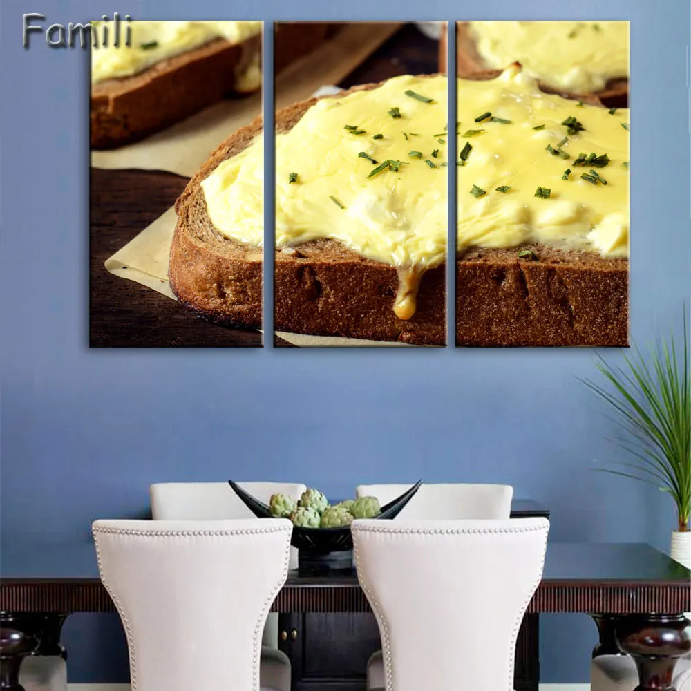 3 Панели кухня еда Пицца с красочными овощами настенная живопись картина Печать