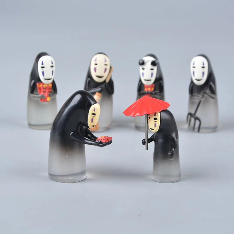 E Koteta японское аниме студия Ghibli Унесенные призраками фильм Chihiro No Face Man модель мини-фигурка Хаяо Миядзаки украшения - Цвет: E