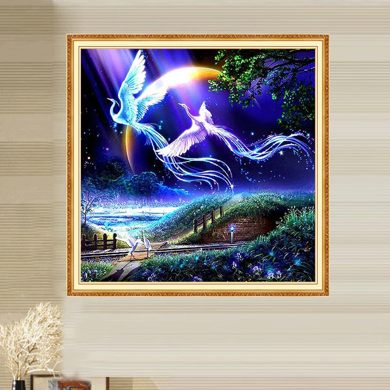 GLymg Diy рукоделие полная Алмазная картина крестиком животное Павлин Птицы