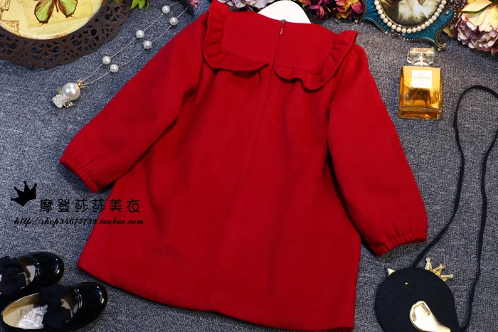 Новинка Зима 2020 бархатное теплое платье с длинным рукавом для девочек детское