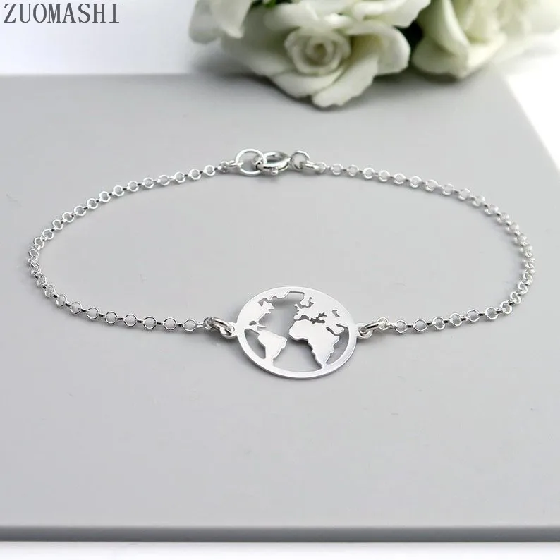 Карта мира браслет минималистичные туристические украшения простой