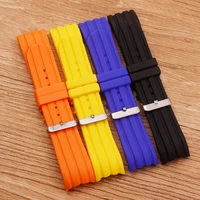 watch accessories silicone sports strap 24mm pin buckle waterproof sweatproof and breathable mens and womens watch strap