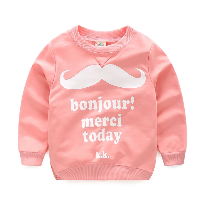2019 new spring boys girls t shirt High quality cotton Moustache kids sweatshirt Baby costume Children's clothing | Детская одежда