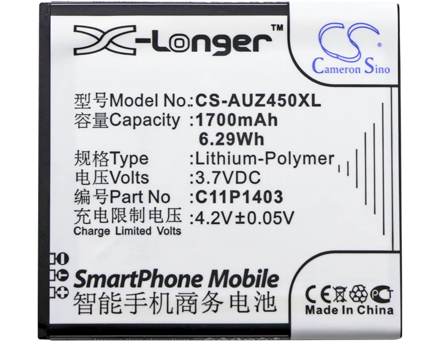 Аккумулятор Cameron Sino 1700mAh 0B200 01070000 C11P1403 для Asus A450CG ZenFone 4 5|cameron sino|battery 1700mahcameron sino battery |